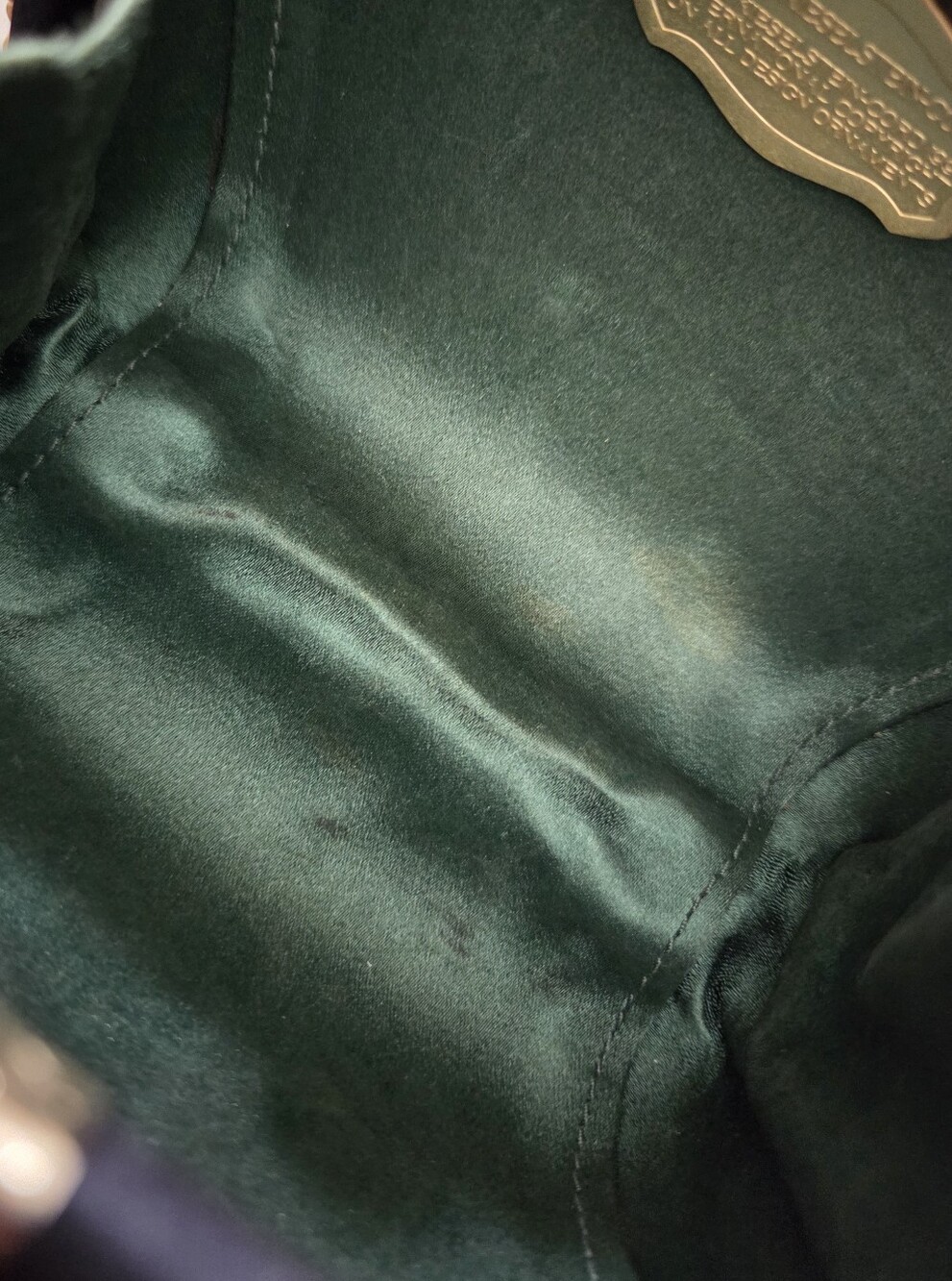 VINTAGE BARRY KIESELSTEIN-CORD BLACK SATIN EVENING BAG CLUTCH WITH ALLIGATOR - Picture 7 of 9